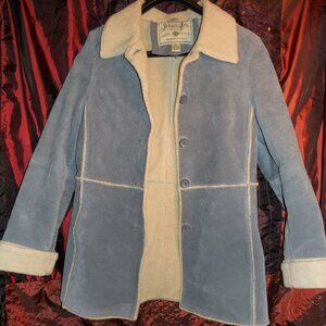 St. John's Bay Washable Suede Leather Sherpa Coat